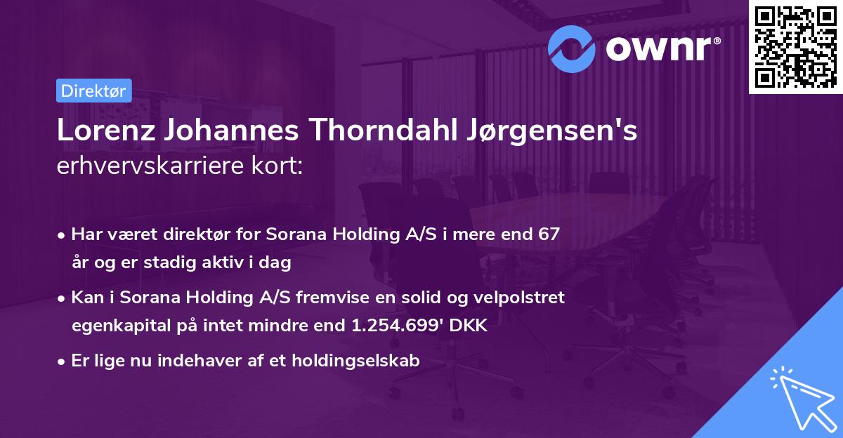 Lorenz Johannes Thorndahl Jørgensen's erhvervskarriere kort