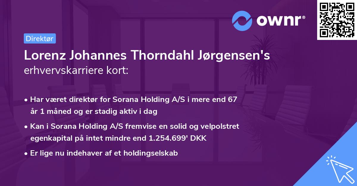 Lorenz Johannes Thorndahl Jørgensen's erhvervskarriere kort