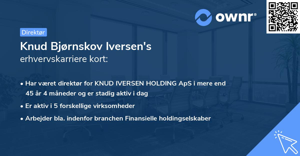 Knud Bjørnskov Iversen's erhvervskarriere kort