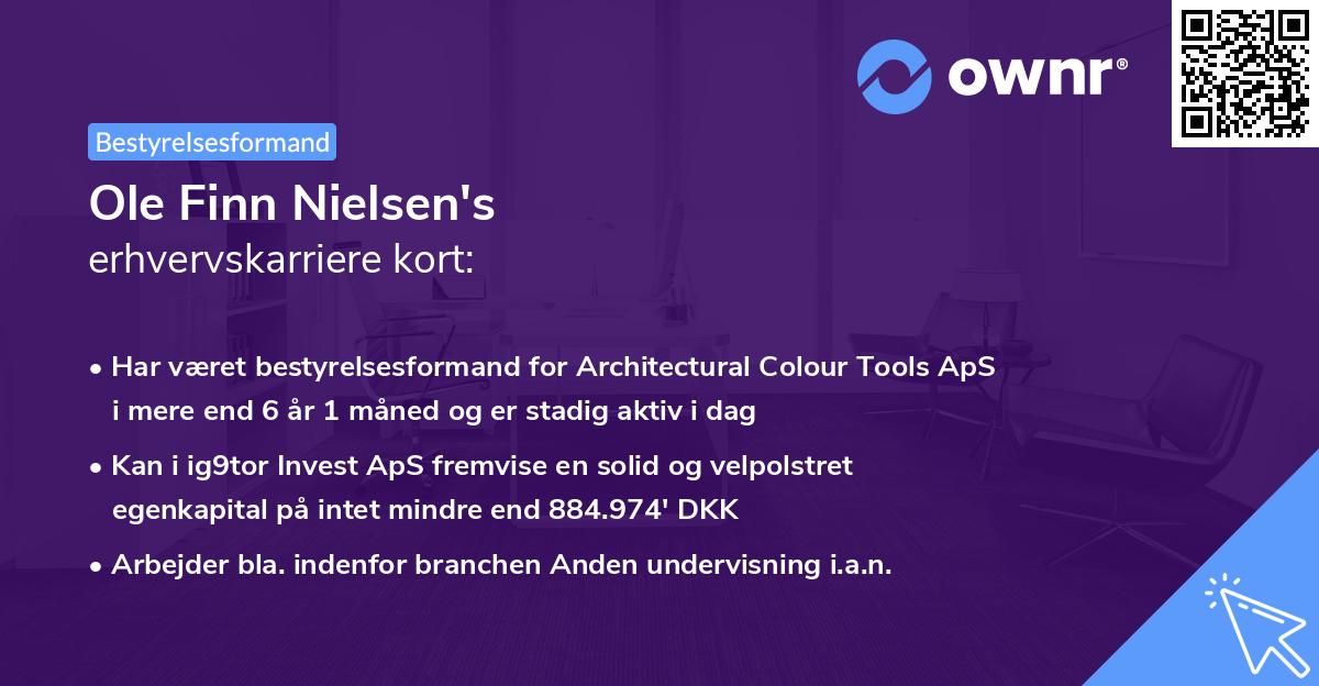 Ole Finn Nielsen's erhvervskarriere kort