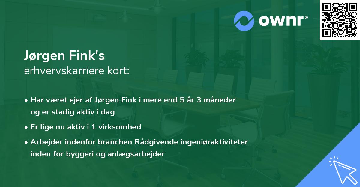 Jørgen Fink's erhvervskarriere kort