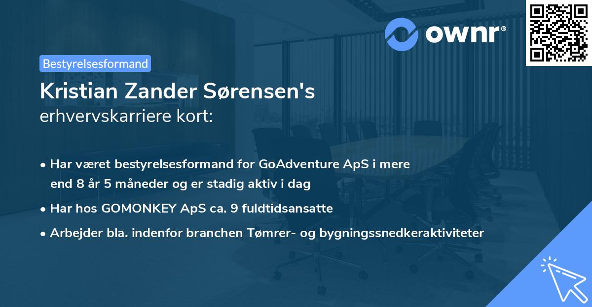 Kristian Zander Sørensen's erhvervskarriere kort