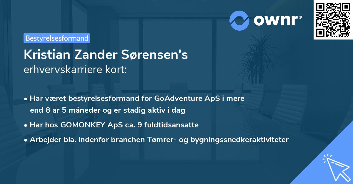 Kristian Zander Sørensen's erhvervskarriere kort