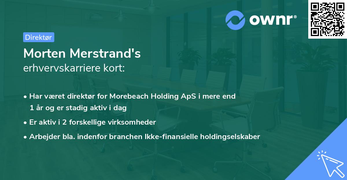 Morten Merstrand's erhvervskarriere kort