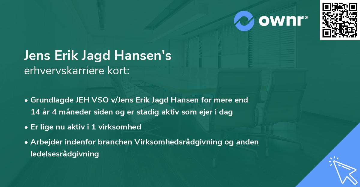 Jens Erik Jagd Hansen's erhvervskarriere kort