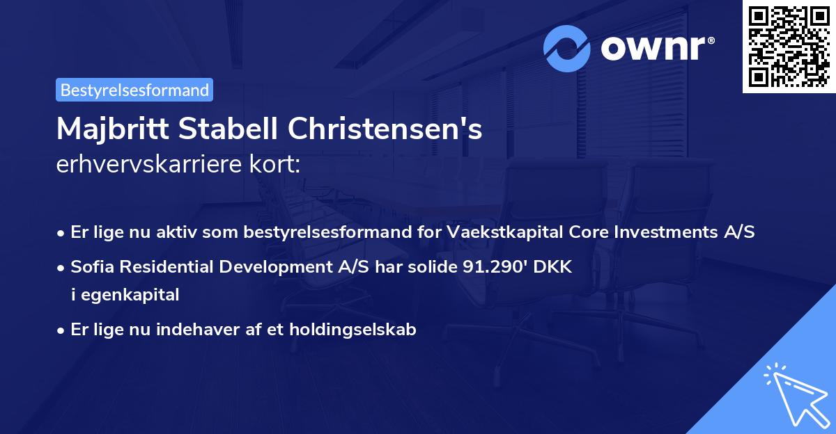 Majbritt Stabell Christensen's erhvervskarriere kort