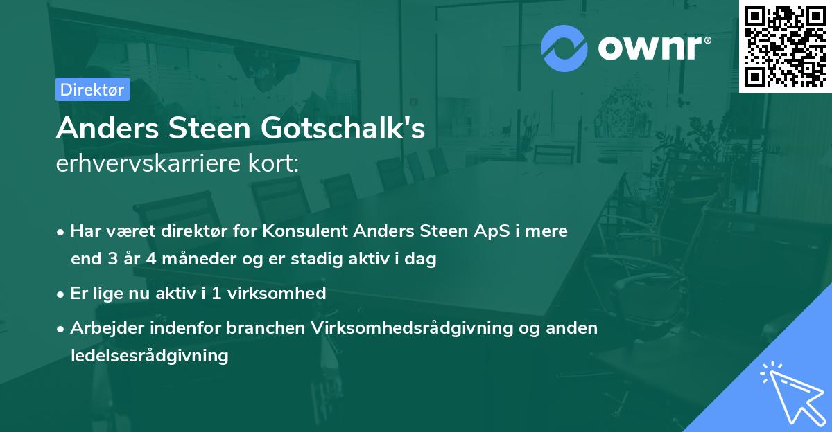 Anders Steen Gotschalk's erhvervskarriere kort