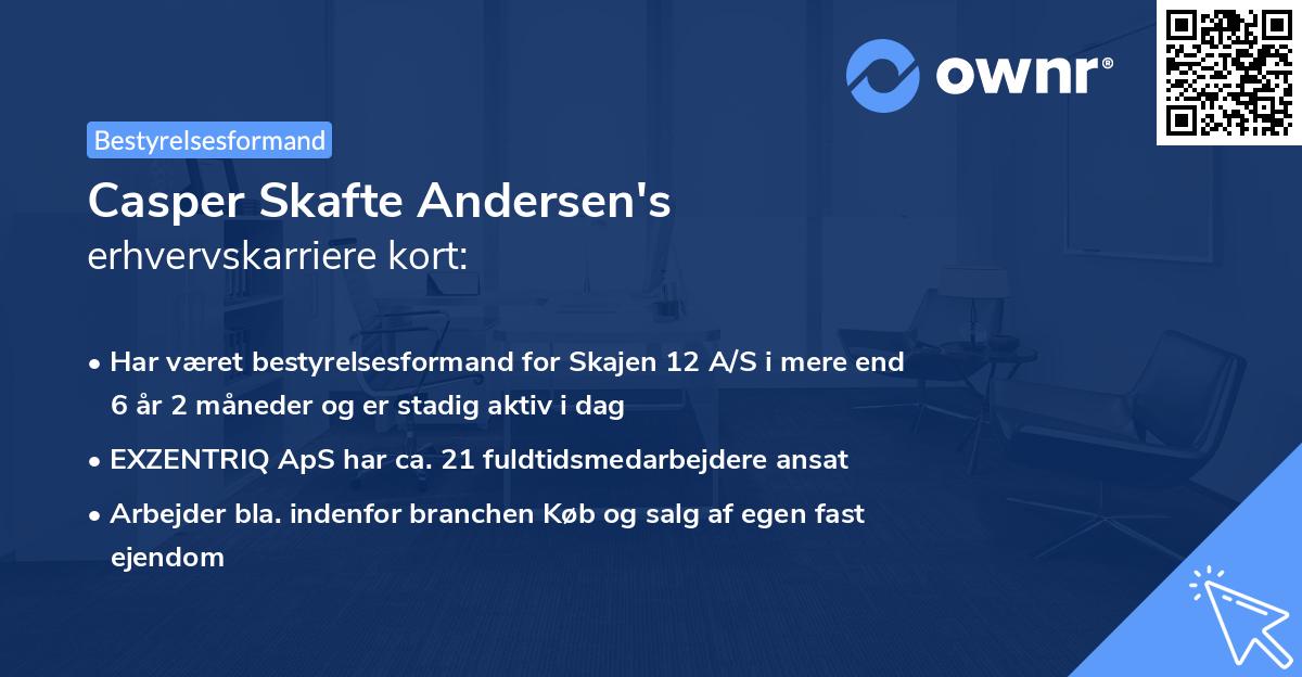 Casper Skafte Andersen's erhvervskarriere kort