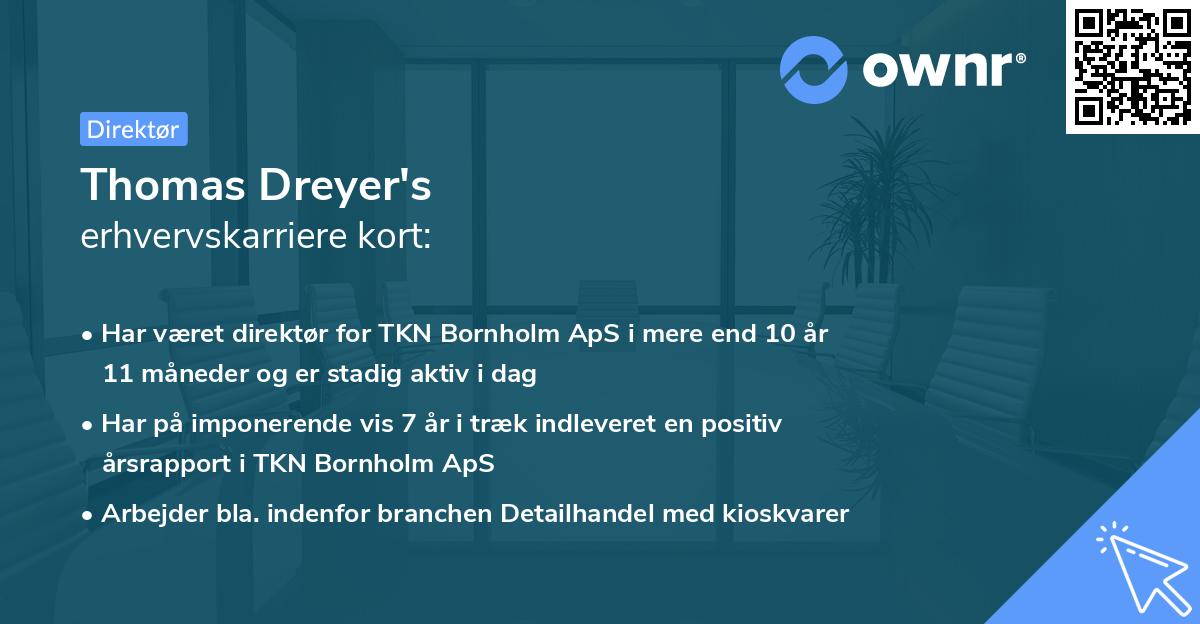 Thomas Dreyer's erhvervskarriere kort