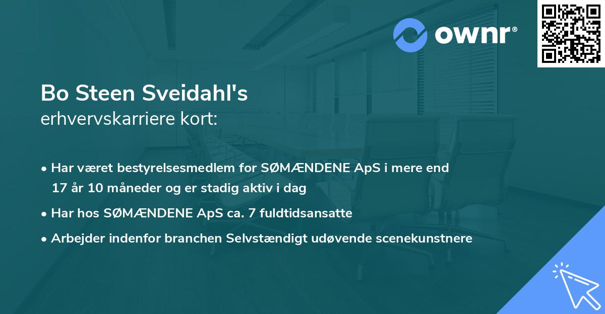 Bo Steen Sveidahl's erhvervskarriere kort