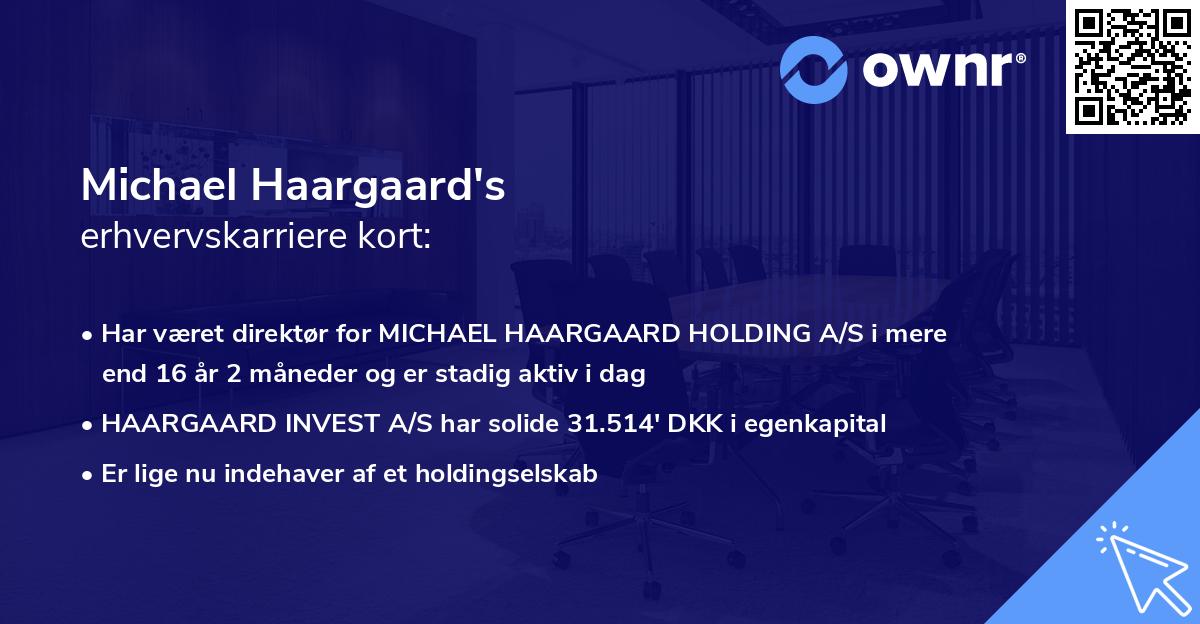 Michael Haargaard's erhvervskarriere kort