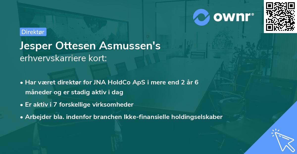 Jesper Ottesen Asmussen's erhvervskarriere kort