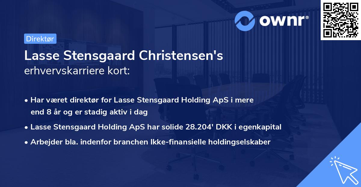 Lasse Stensgaard Christensen's erhvervskarriere kort