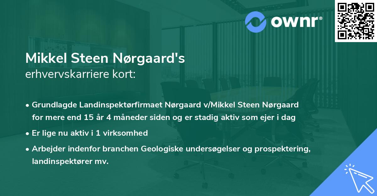 Mikkel Steen Nørgaard's erhvervskarriere kort