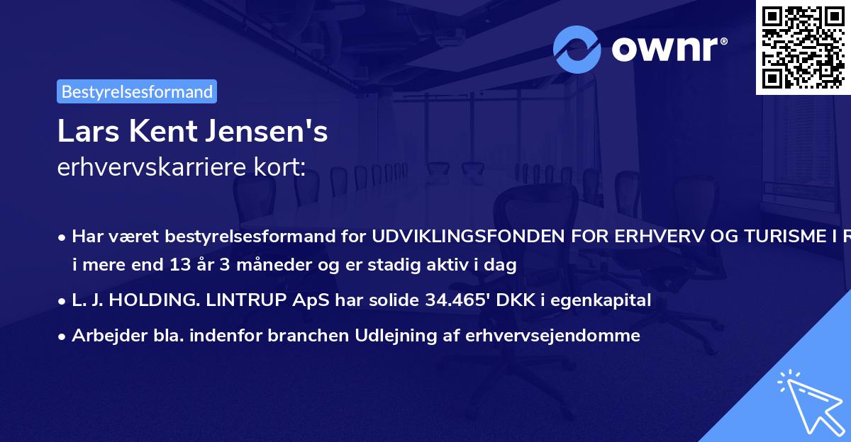 Lars Kent Jensen's erhvervskarriere kort