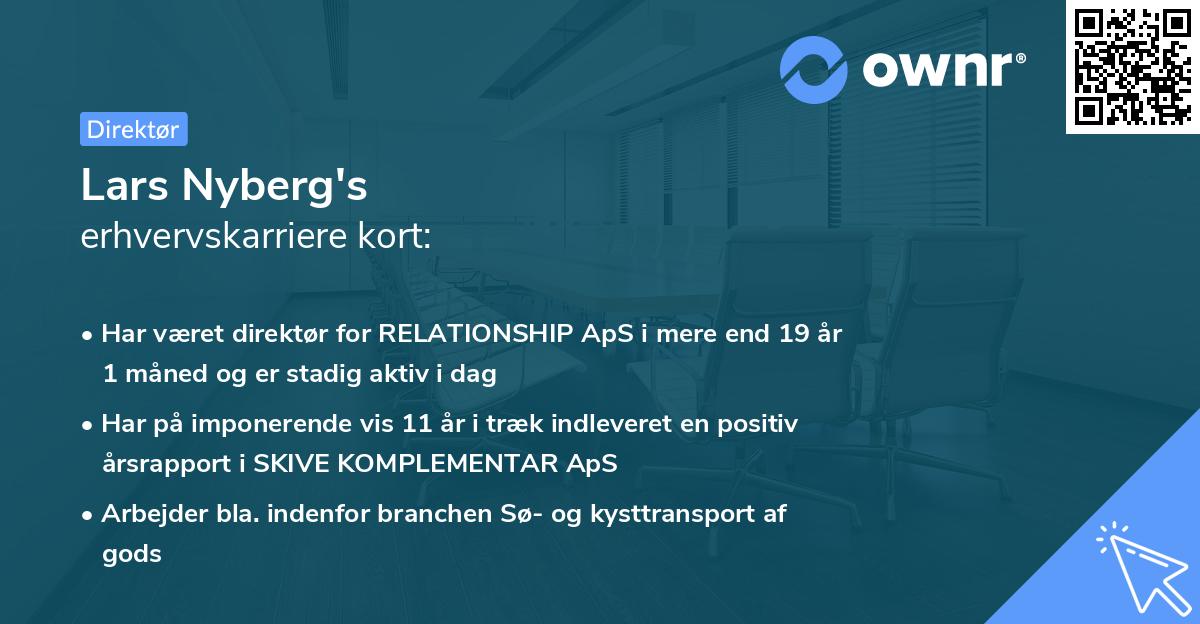 Lars Nyberg's erhvervskarriere kort