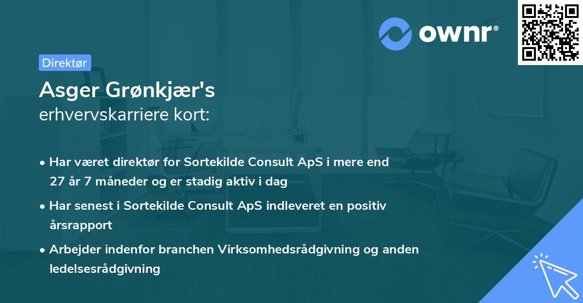 Asger Grønkjær's erhvervskarriere kort