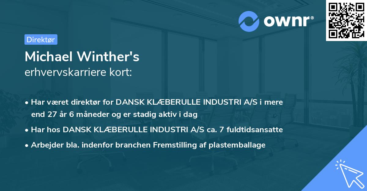 Michael Winther's erhvervskarriere kort