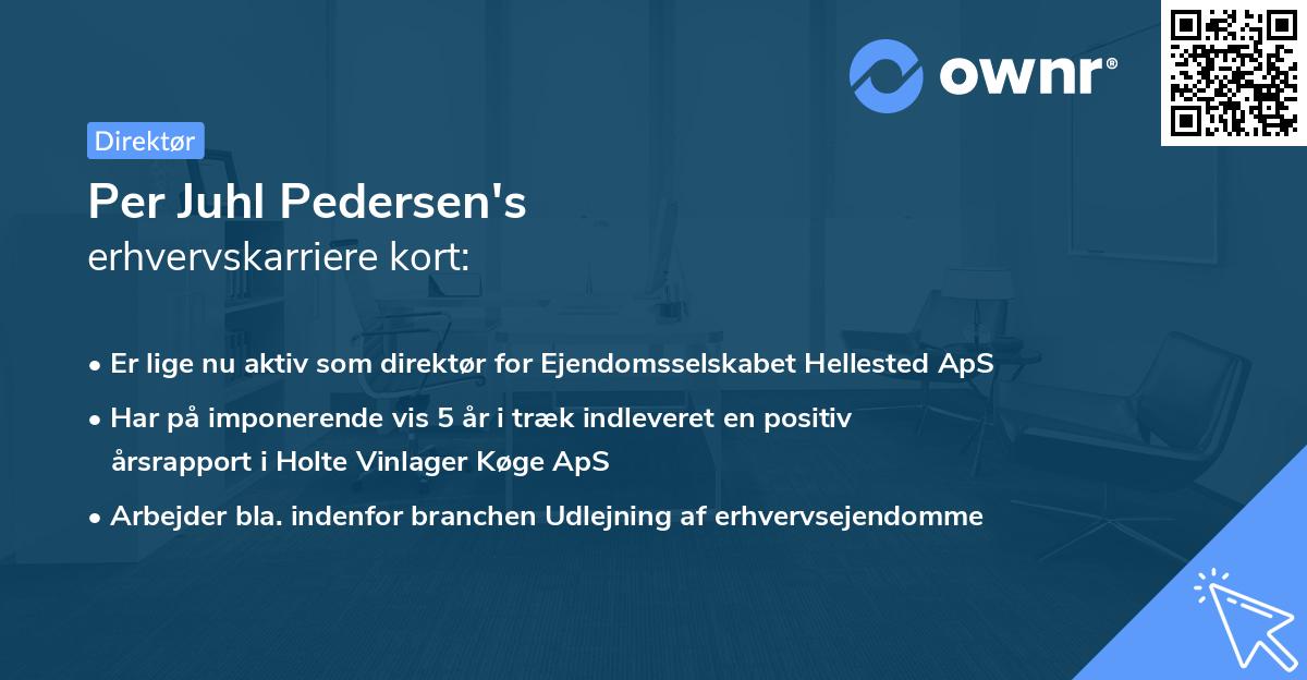 Per Juhl Pedersen's erhvervskarriere kort