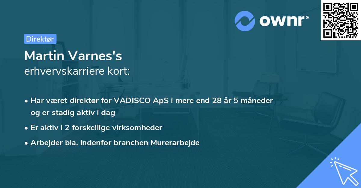 Martin Varnes's erhvervskarriere kort