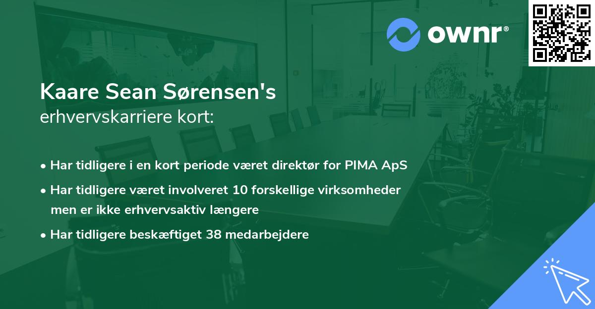 Kaare Sean Sørensen's erhvervskarriere kort