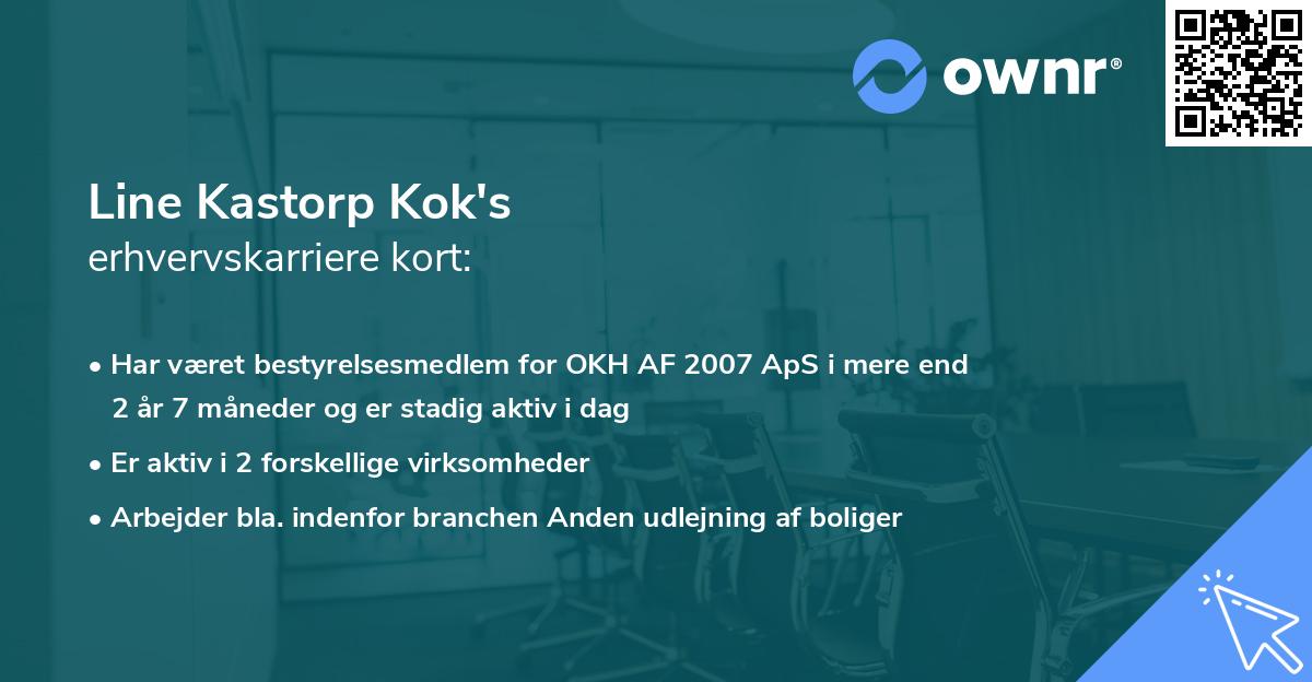 Line Kastorp Kok's erhvervskarriere kort