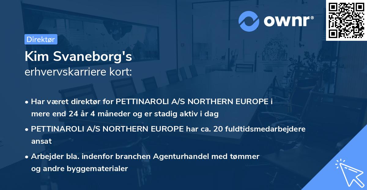 Kim Svaneborg's erhvervskarriere kort