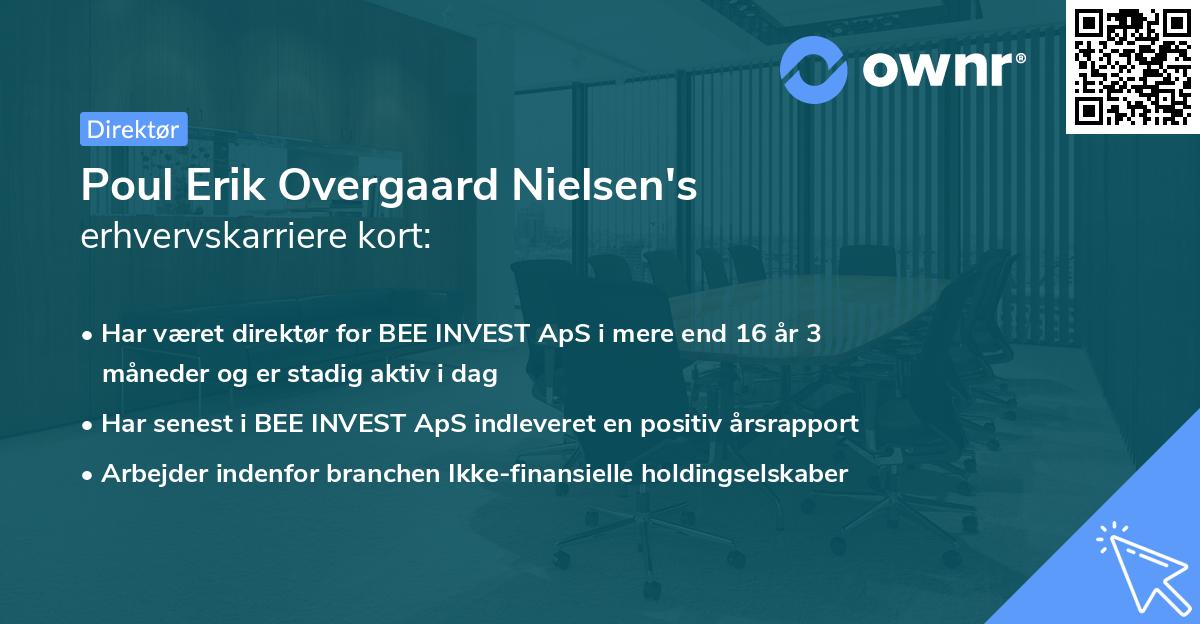 Poul Erik Overgaard Nielsen's erhvervskarriere kort