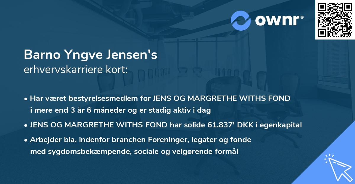 Barno Yngve Jensen's erhvervskarriere kort