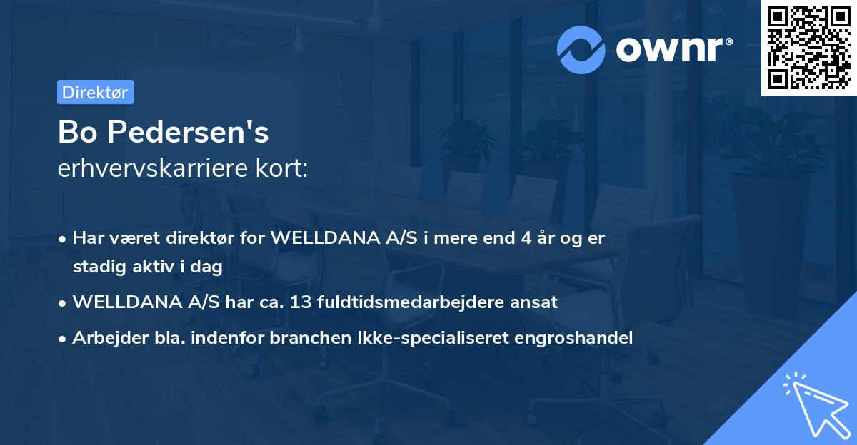 Bo Pedersen's erhvervskarriere kort
