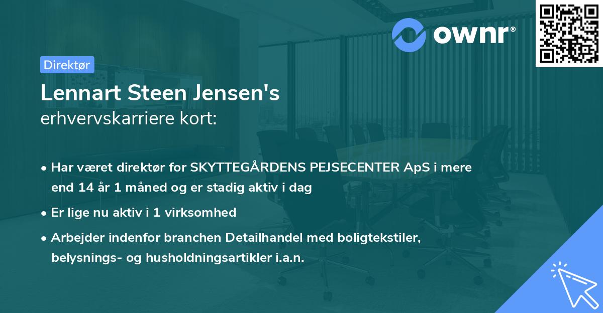 Lennart Steen Jensen's erhvervskarriere kort