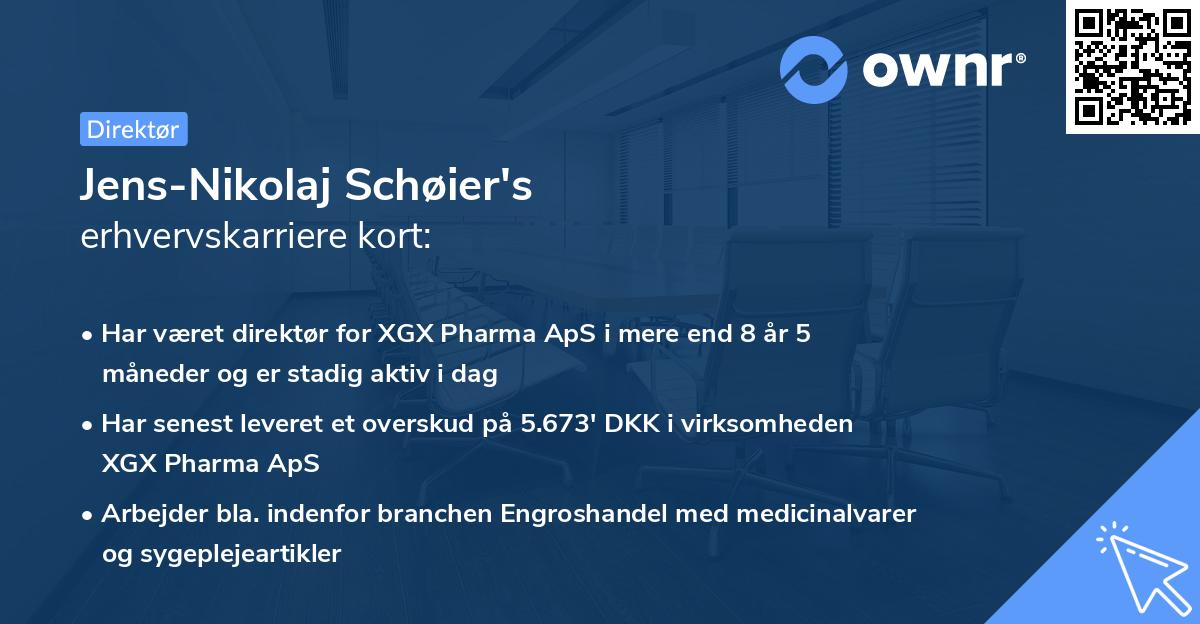Jens-Nikolaj Schøier's erhvervskarriere kort
