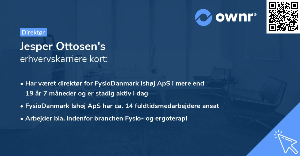 Jesper Ottosen's erhvervskarriere kort