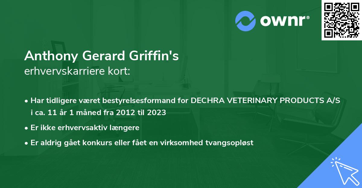 Anthony Gerard Griffin's erhvervskarriere kort