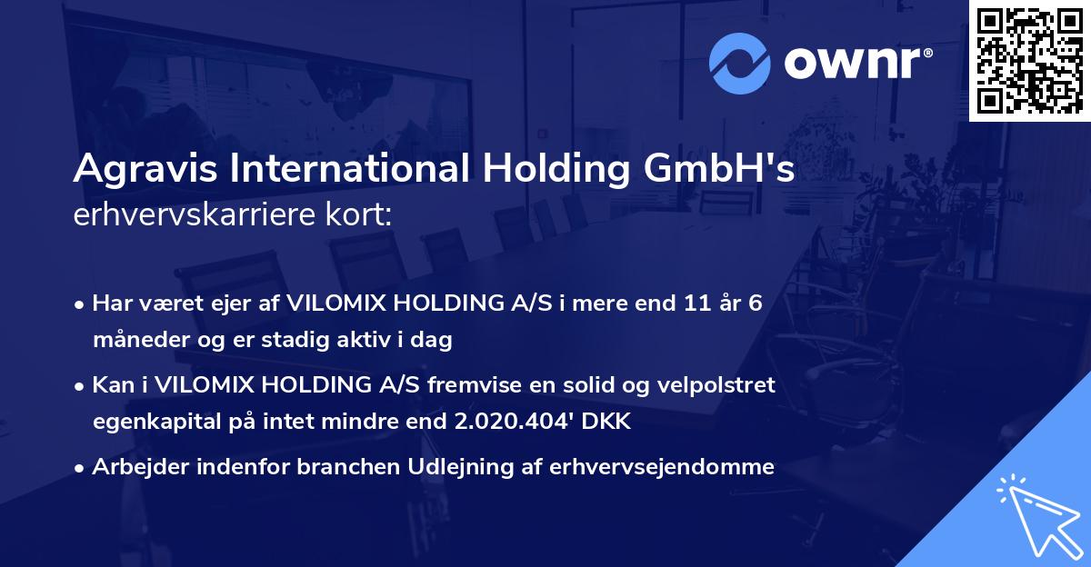 Agravis International Holding GmbH's erhvervskarriere kort