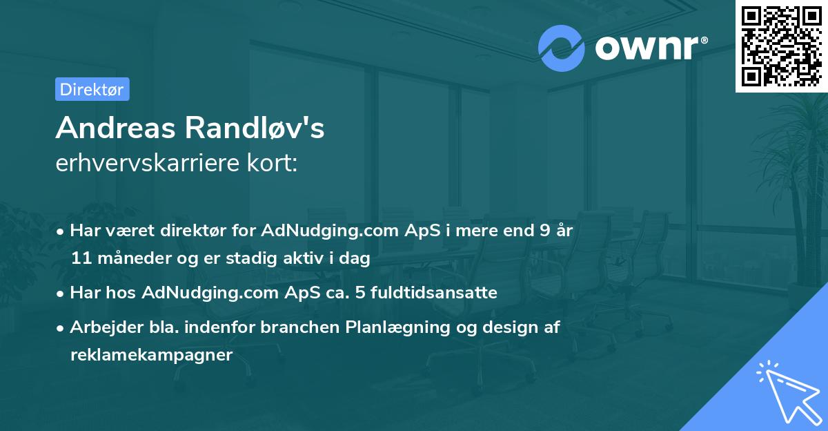 Andreas Randløv's erhvervskarriere kort