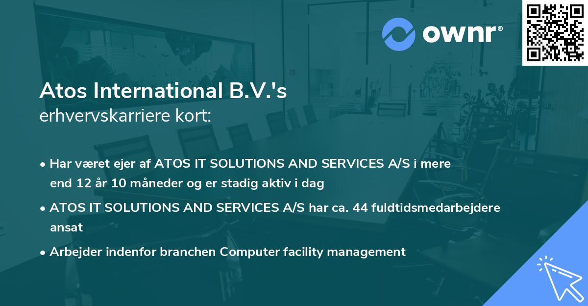 Atos International B.V.'s erhvervskarriere kort