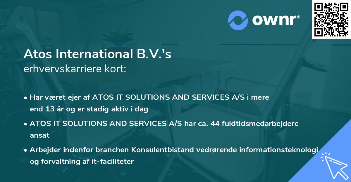 Atos International B.V.'s erhvervskarriere kort