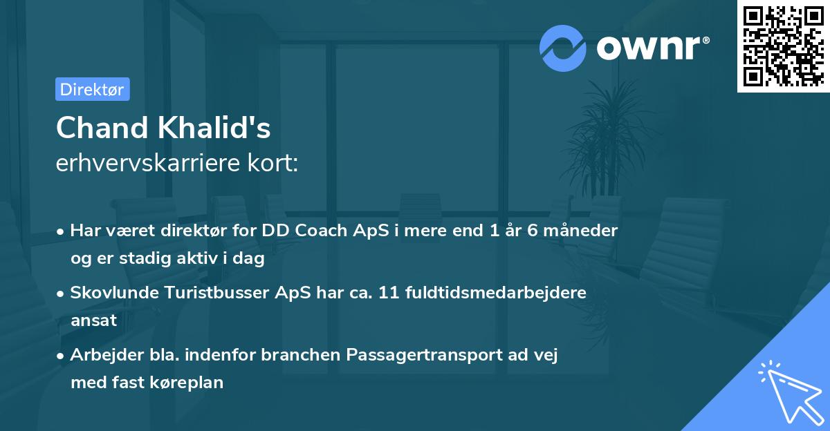 Chand Khalid's erhvervskarriere kort