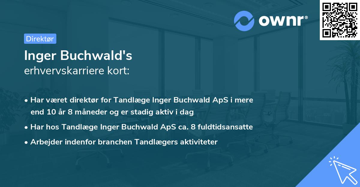Inger Buchwald's erhvervskarriere kort