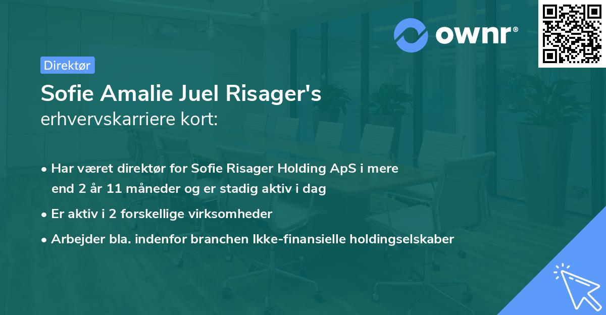 Sofie Amalie Juel Risager's erhvervskarriere kort