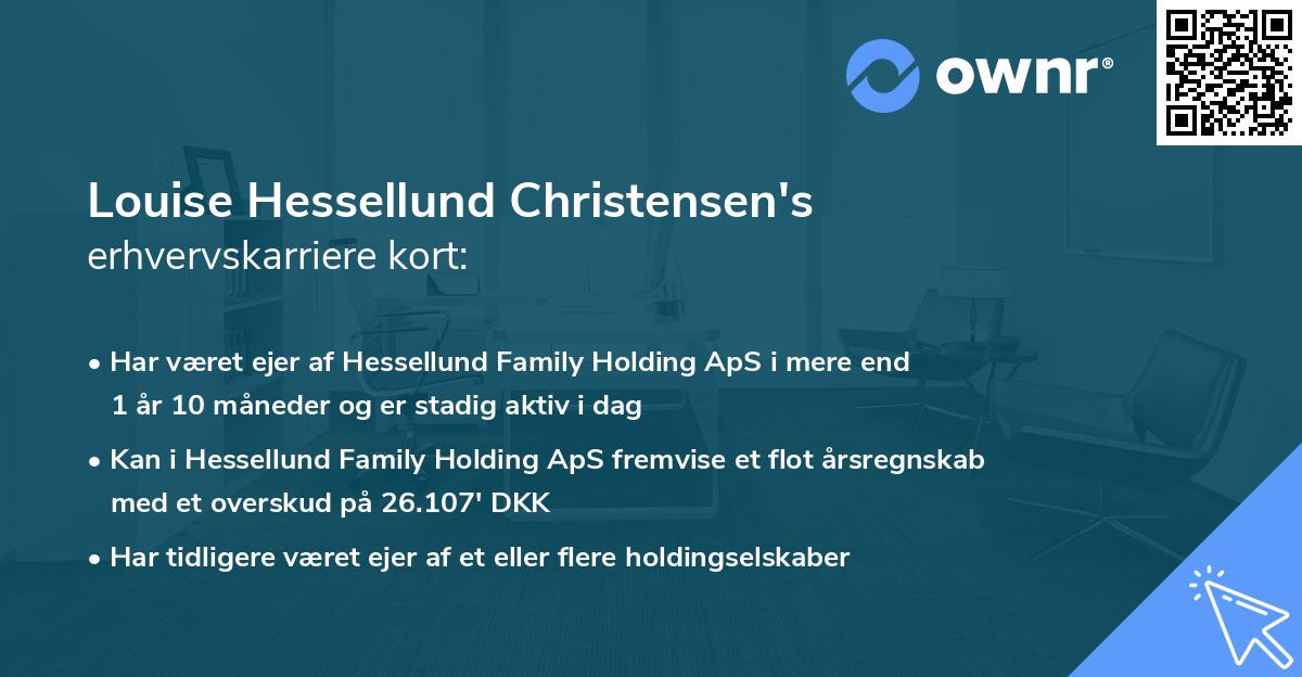 Louise Hessellund Christensen's erhvervskarriere kort