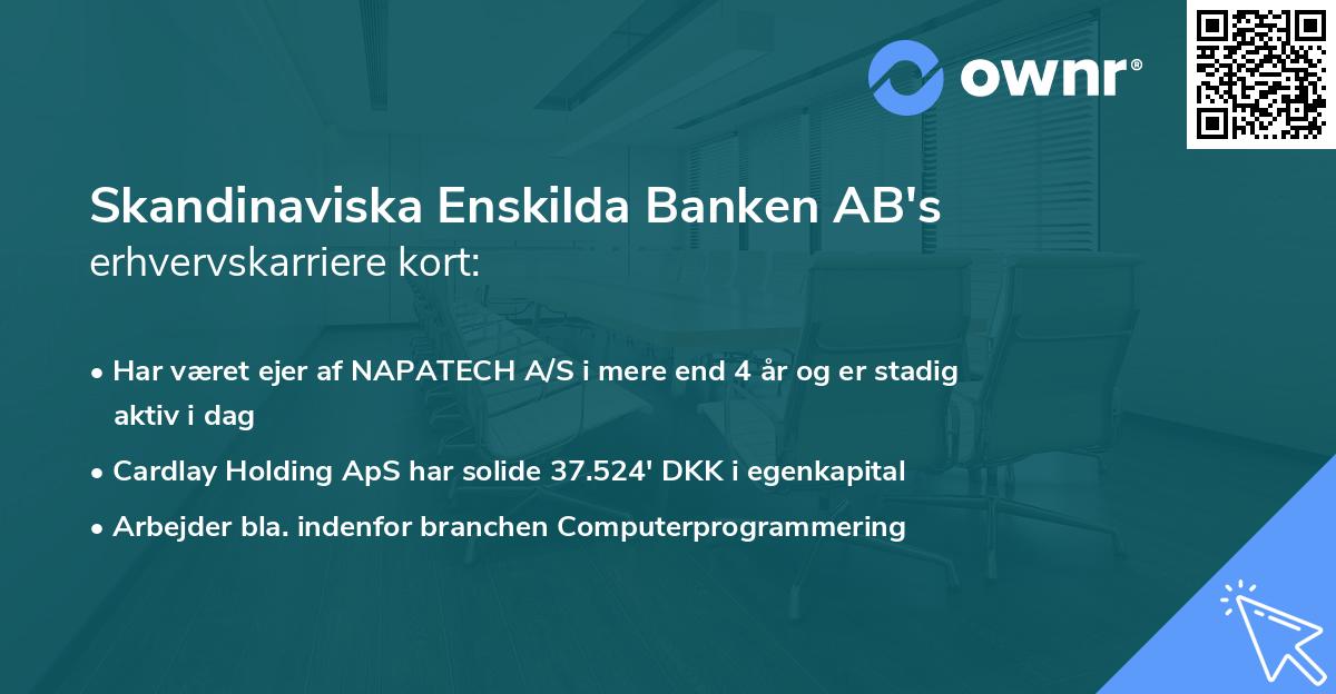 Skandinaviska Enskilda Banken AB's erhvervskarriere kort