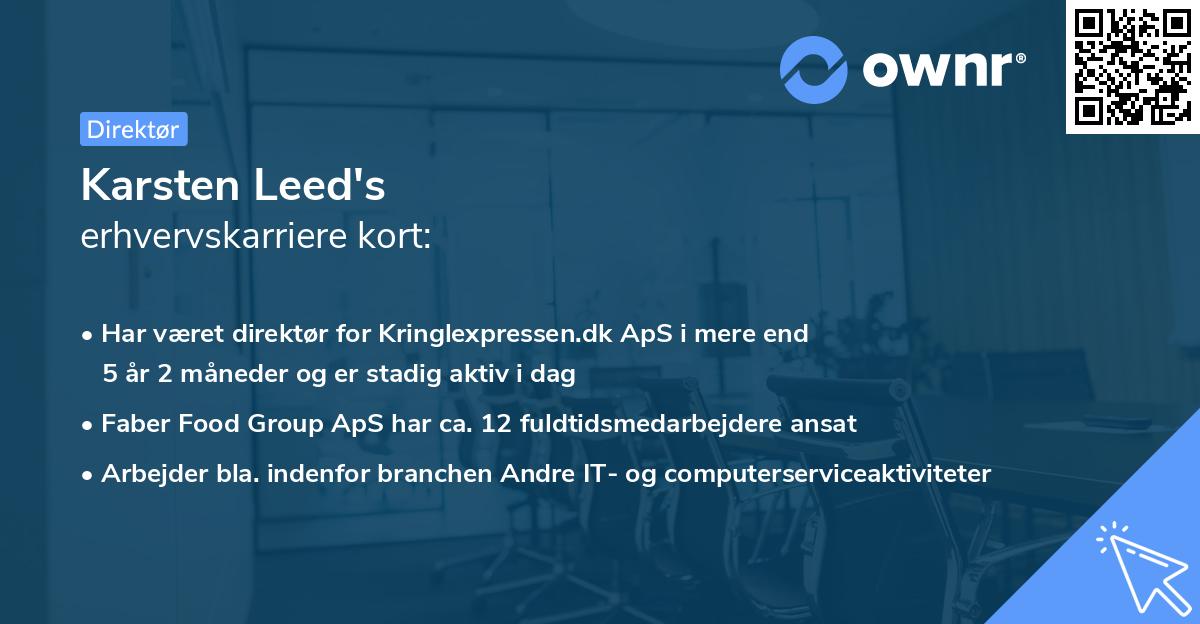 Karsten Leed's erhvervskarriere kort