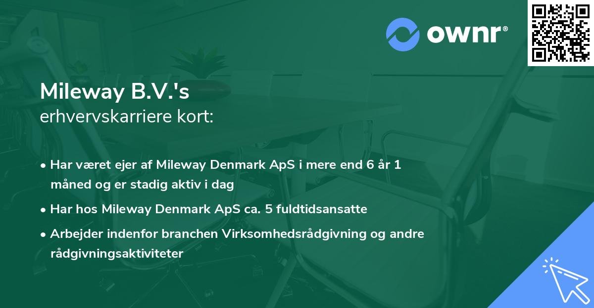 Mileway B.V.'s erhvervskarriere kort