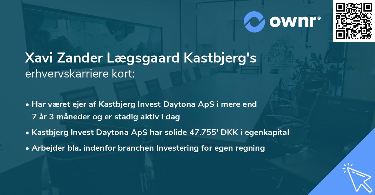 Xavi Zander Lægsgaard Kastbjerg's erhvervskarriere kort