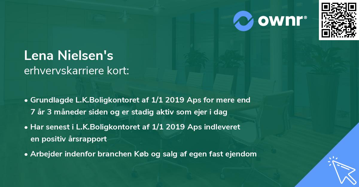 Lena Nielsen's erhvervskarriere kort