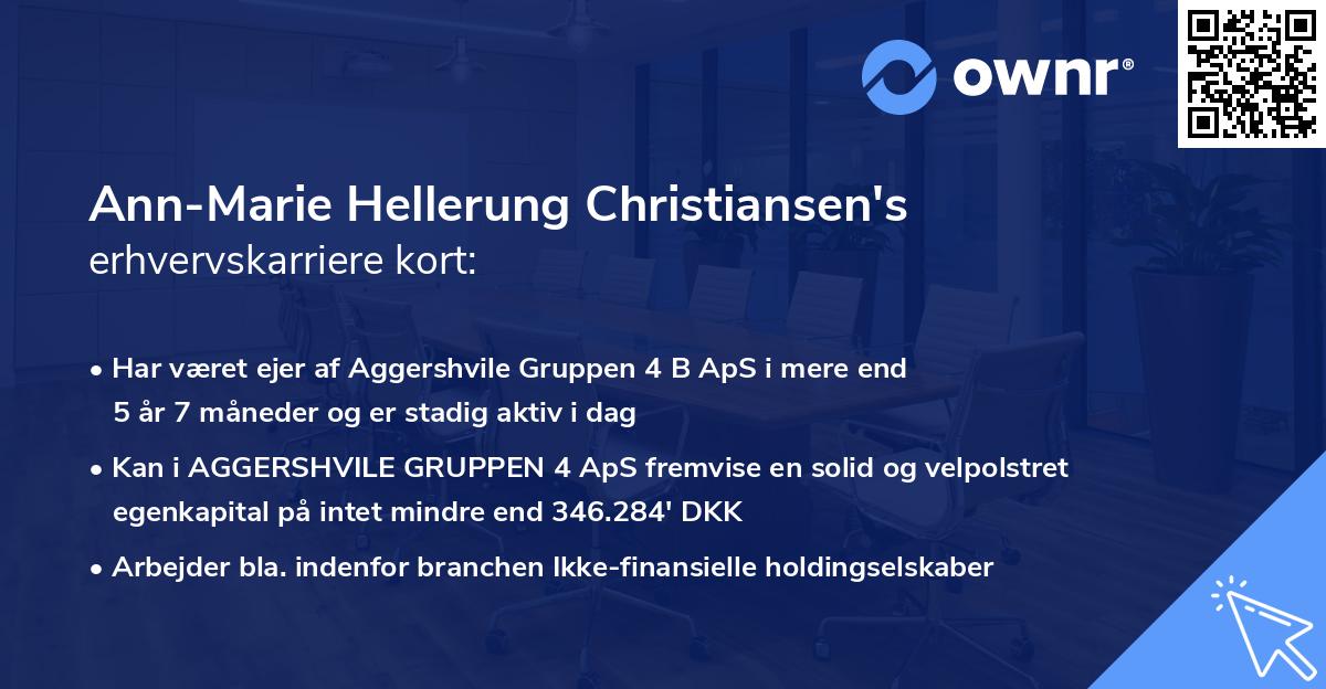 Ann-Marie Hellerung Christiansen's erhvervskarriere kort