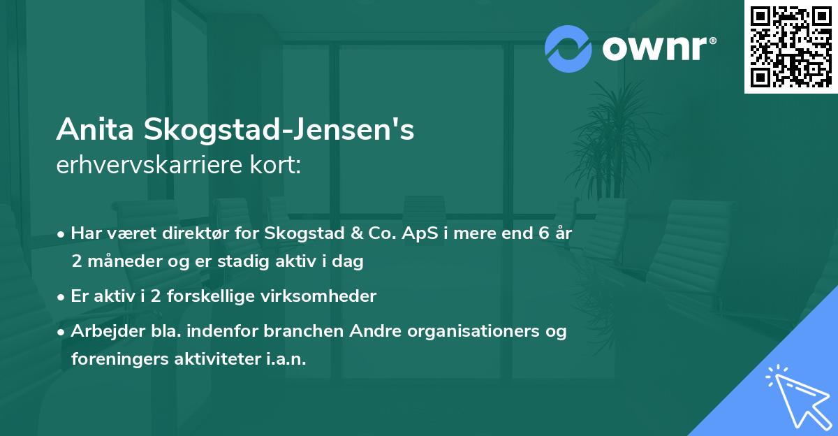 Anita Skogstad-Jensen's erhvervskarriere kort