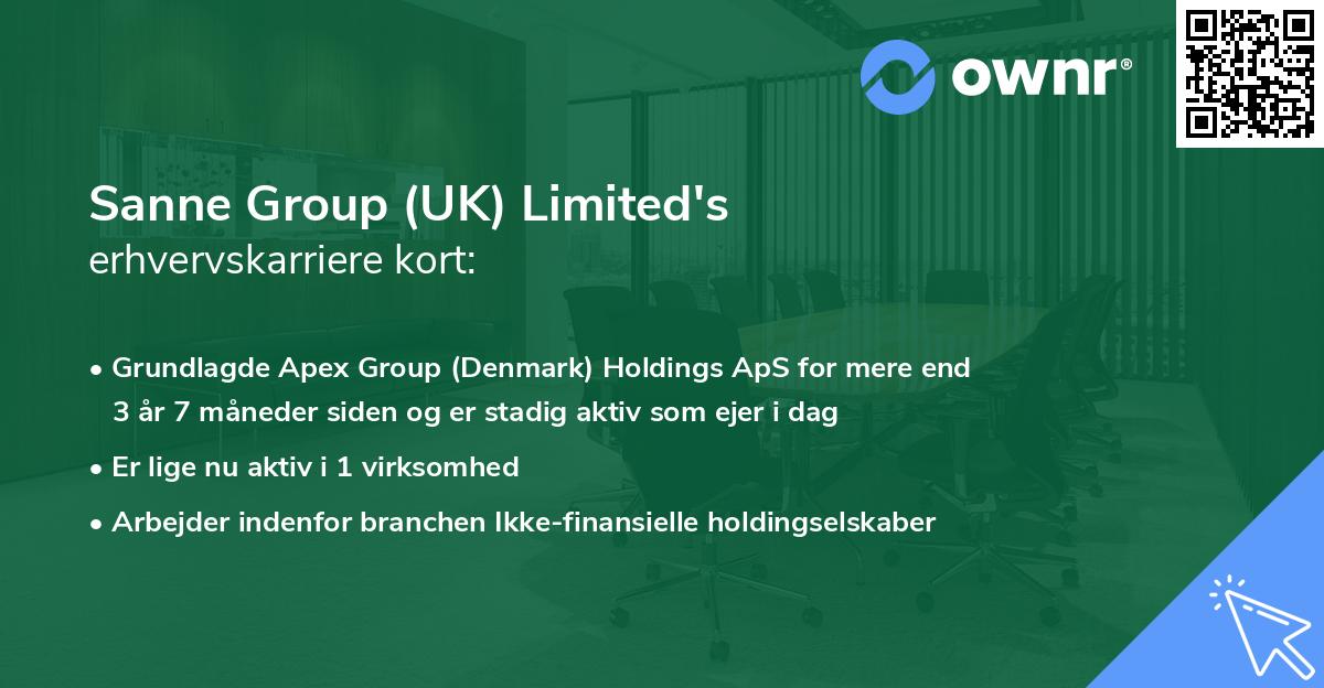 Sanne Group (UK) Limited's erhvervskarriere kort